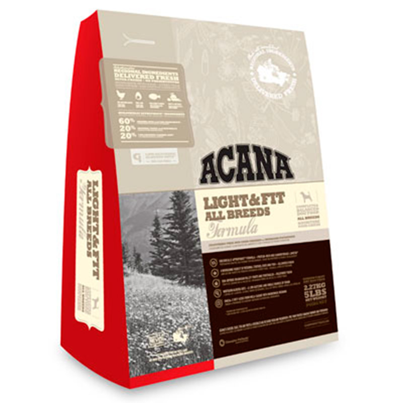 Acana (Акана) Light & Fit. Сухой корм для взрослых собак с избыточным весом, 2,27 кг